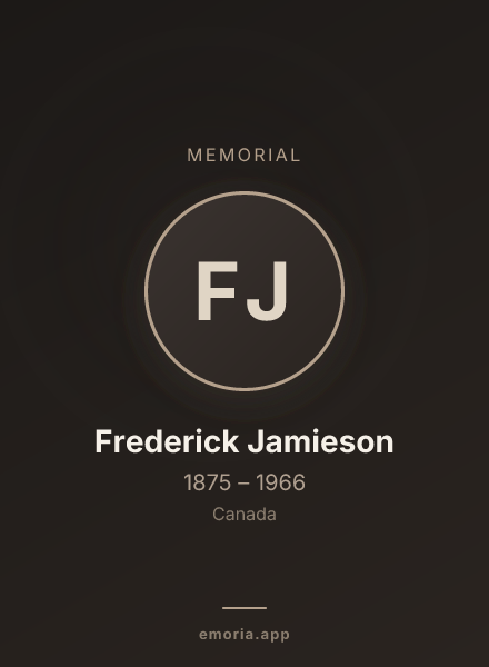 Memorial portrait of Frederick Jamieson