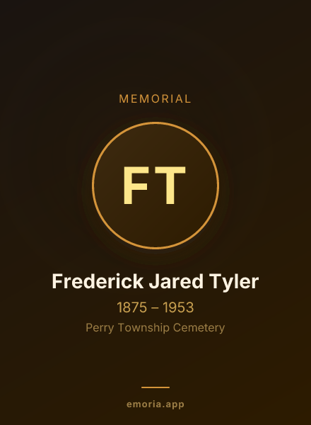 Memorial portrait of Frederick Jared Tyler