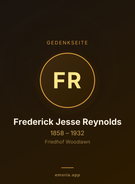Gedenkportrait von Frederick Jesse Reynolds