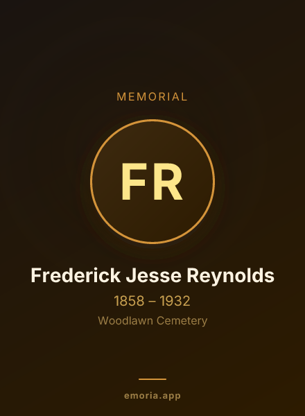 Memorial portrait of Frederick Jesse Reynolds