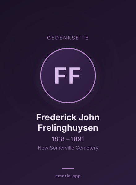 Gedenkportrait von Frederick John Frelinghuysen