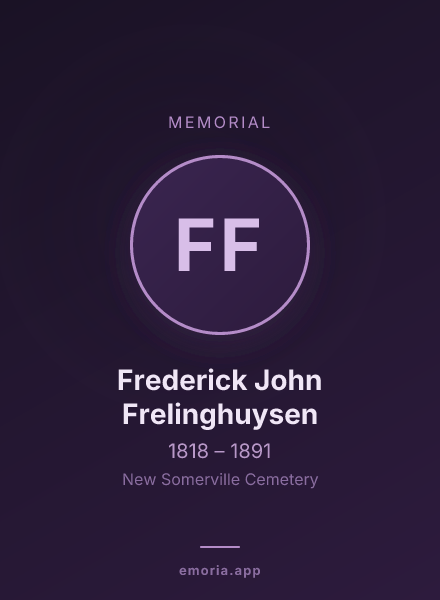 Memorial portrait of Frederick John Frelinghuysen