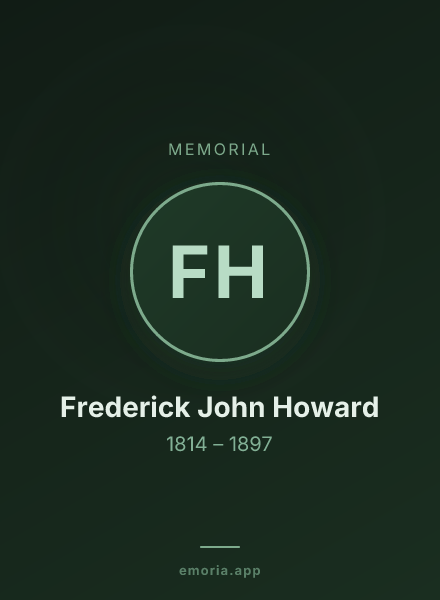 Memorial portrait of Frederick John Howard