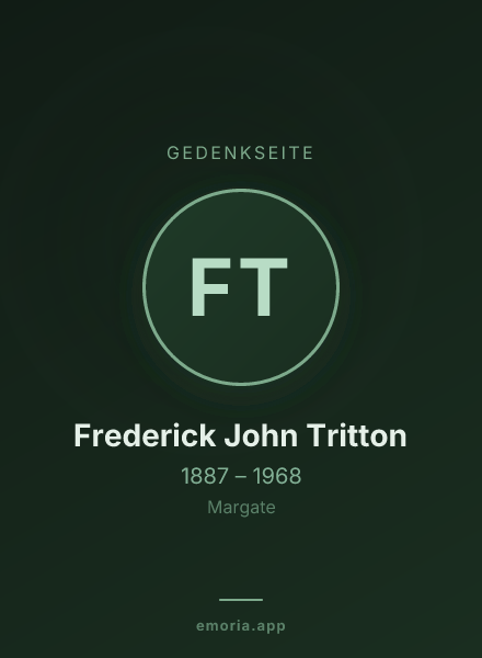Gedenkportrait von Frederick John Tritton