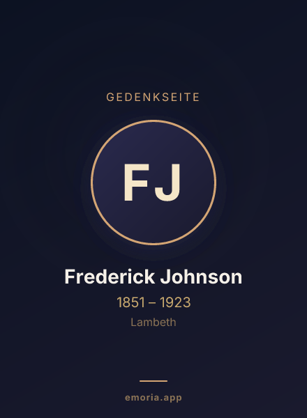 Gedenkportrait von Frederick Johnson