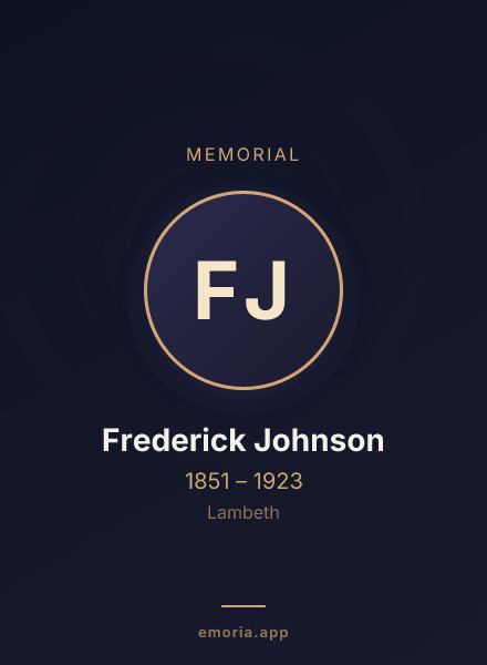 Memorial portrait of Frederick Johnson