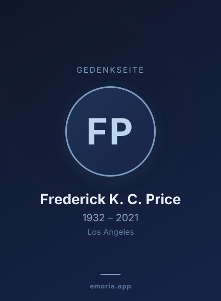 Gedenkportrait von Frederick K. C. Price