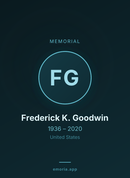 Memorial portrait of Frederick K. Goodwin
