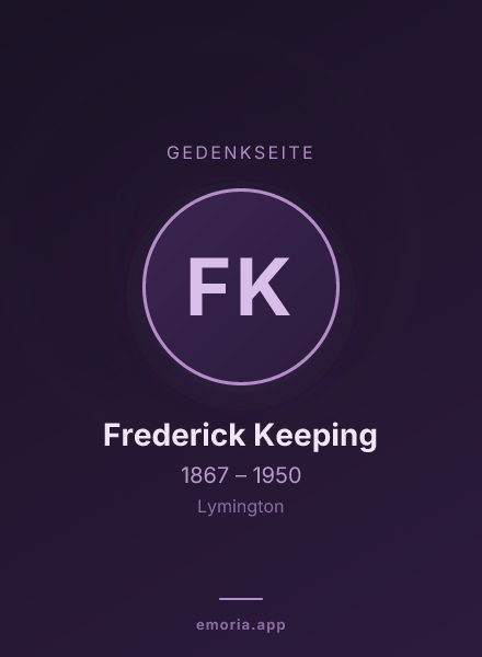Gedenkportrait von Frederick Keeping