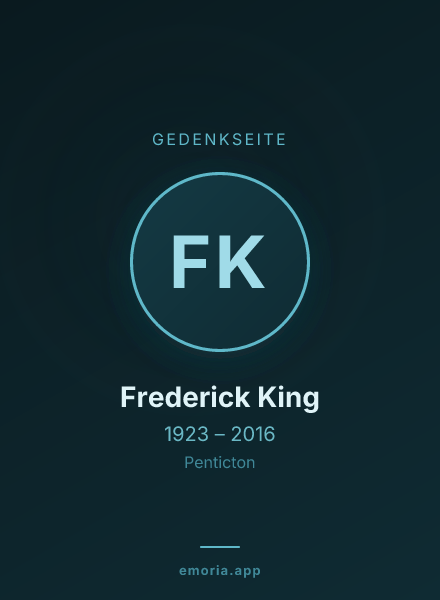 Gedenkportrait von Frederick King