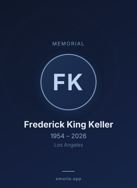 Memorial portrait of Frederick King Keller