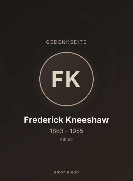 Gedenkportrait von Frederick Kneeshaw