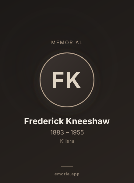Memorial portrait of Frederick Kneeshaw
