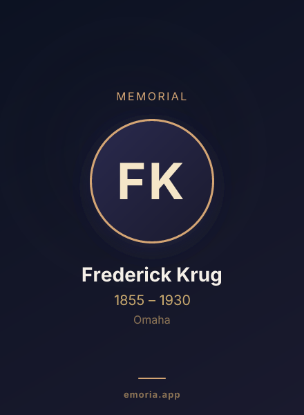 Memorial portrait of Frederick Krug
