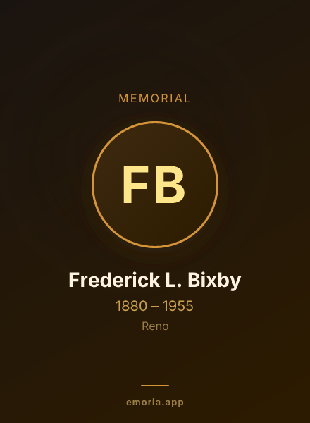 Memorial portrait of Frederick L. Bixby