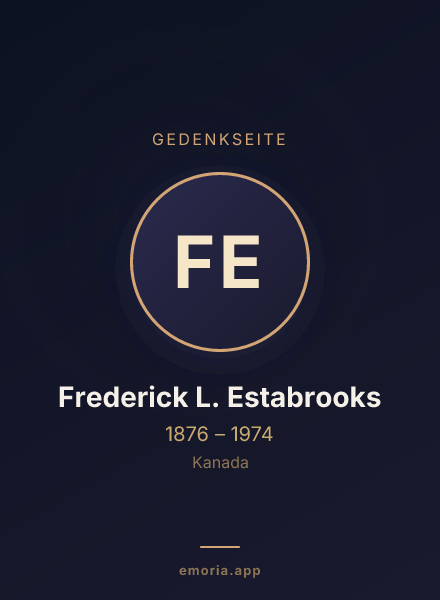 Gedenkportrait von Frederick L. Estabrooks
