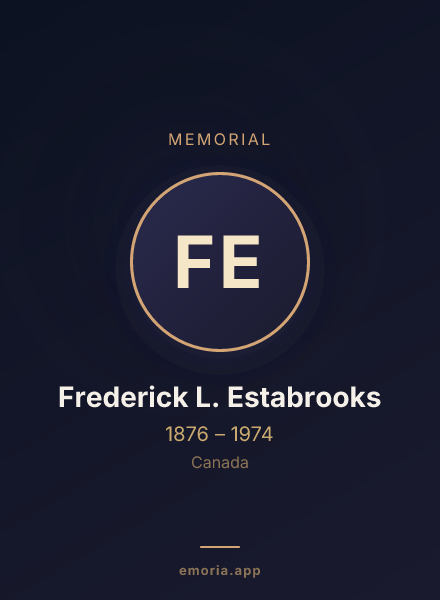Memorial portrait of Frederick L. Estabrooks