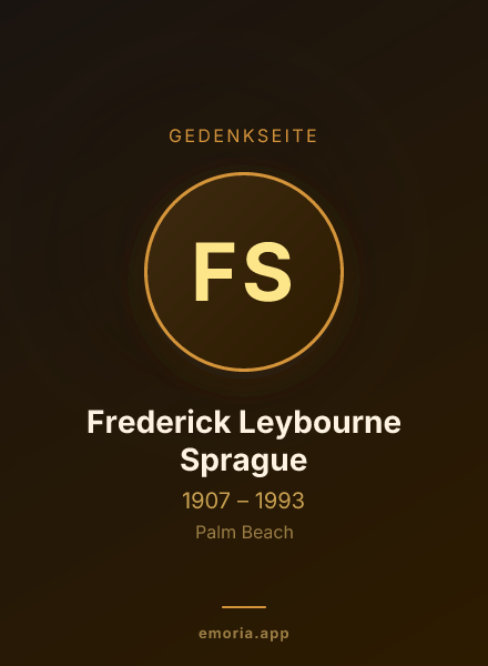 Gedenkportrait von Frederick Leybourne Sprague