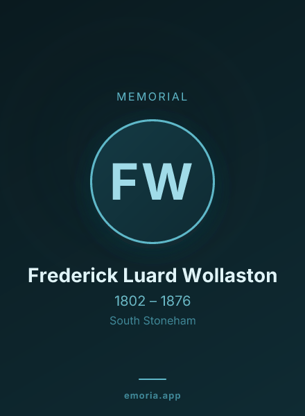 Memorial portrait of Frederick Luard Wollaston
