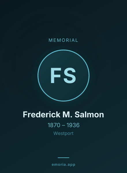 Memorial portrait of Frederick M. Salmon