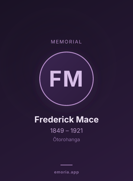 Memorial portrait of Frederick Mace