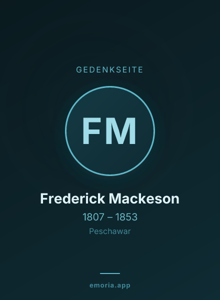 Gedenkportrait von Frederick Mackeson