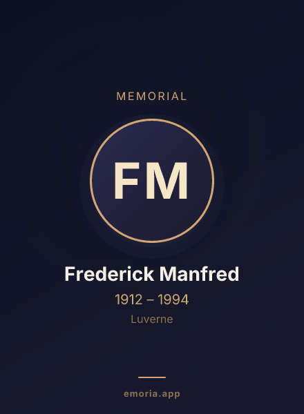 Memorial portrait of Frederick Manfred