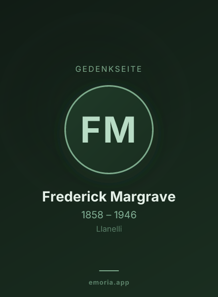 Gedenkportrait von Frederick Margrave