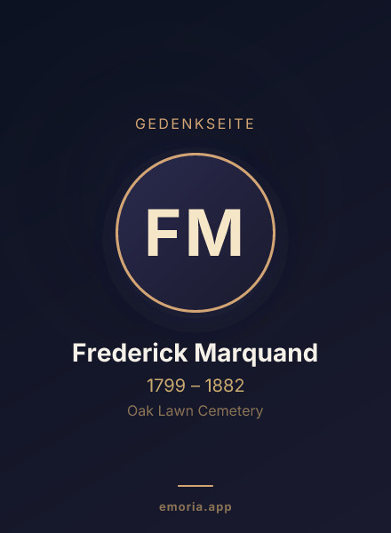 Gedenkportrait von Frederick Marquand