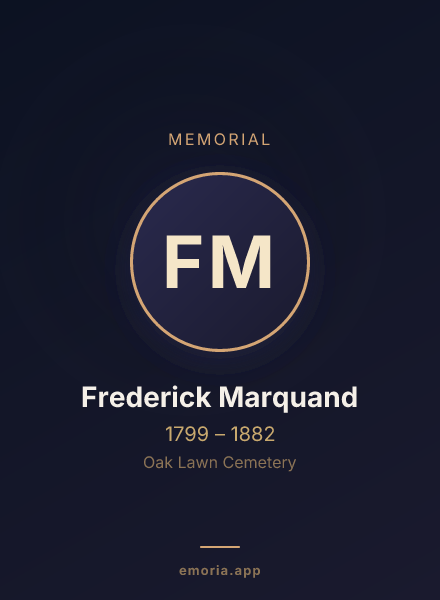 Memorial portrait of Frederick Marquand