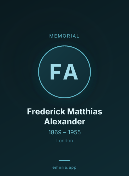 Memorial portrait of Frederick Matthias Alexander