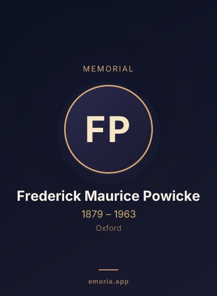 Memorial portrait of Frederick Maurice Powicke