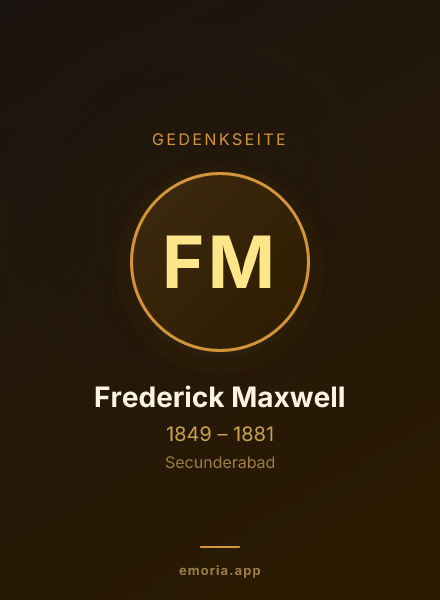 Gedenkportrait von Frederick Maxwell