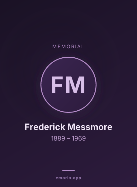 Memorial portrait of Frederick Messmore