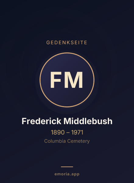 Gedenkportrait von Frederick Middlebush