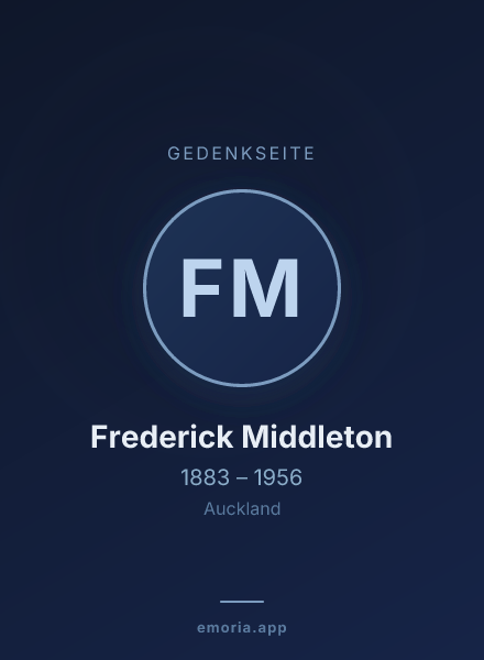 Gedenkportrait von Frederick Middleton