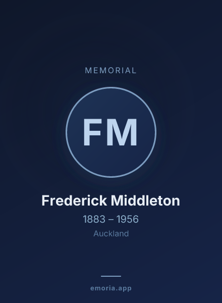 Memorial portrait of Frederick Middleton