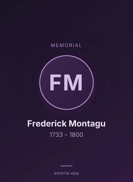 Memorial portrait of Frederick Montagu