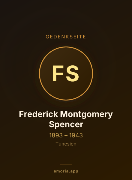 Gedenkportrait von Frederick Montgomery Spencer