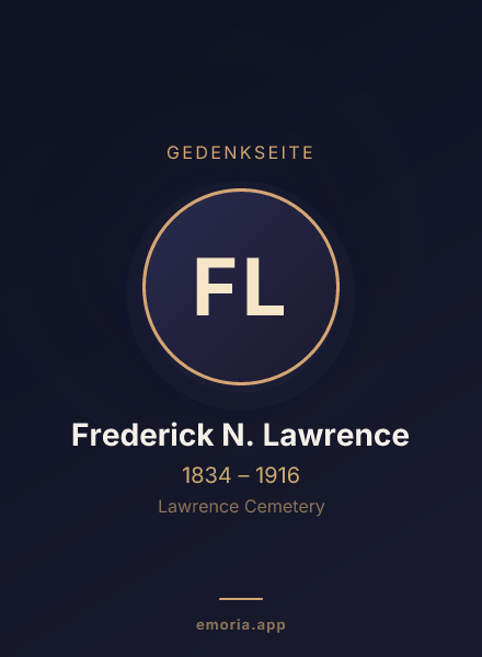 Gedenkportrait von Frederick N. Lawrence
