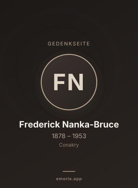 Gedenkportrait von Frederick Nanka-Bruce