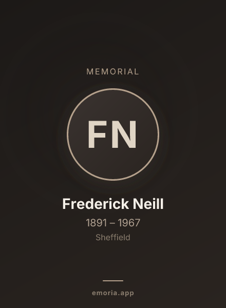 Memorial portrait of Frederick Neill