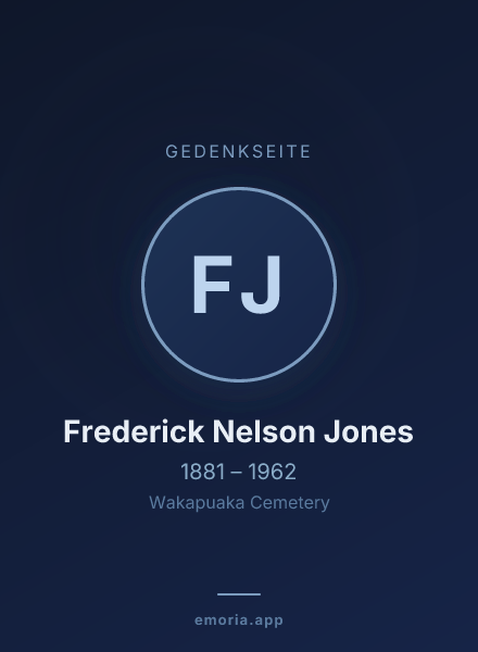 Gedenkportrait von Frederick Nelson Jones