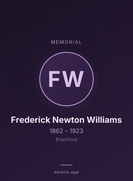Memorial portrait of Frederick Newton Williams
