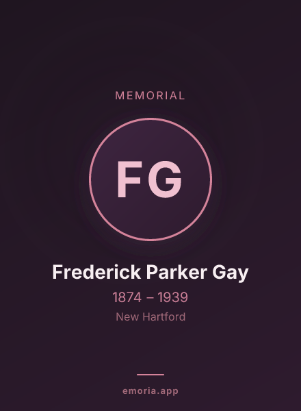 Memorial portrait of Frederick Parker Gay