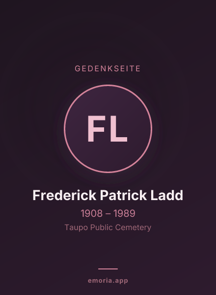 Gedenkportrait von Frederick Patrick Ladd