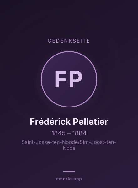 Gedenkportrait von Frédérick Pelletier