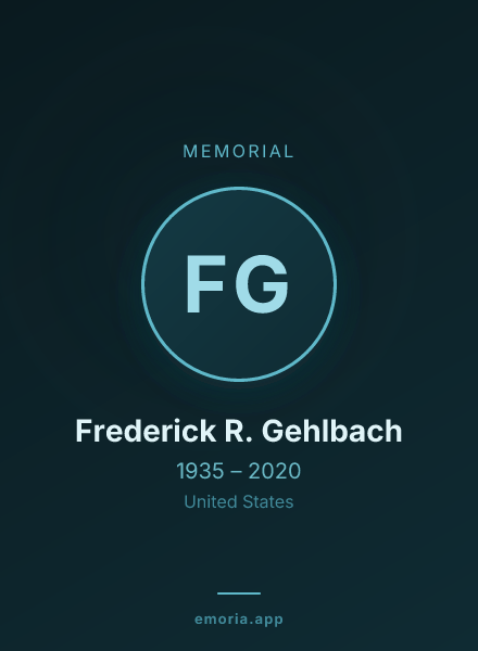 Memorial portrait of Frederick R. Gehlbach