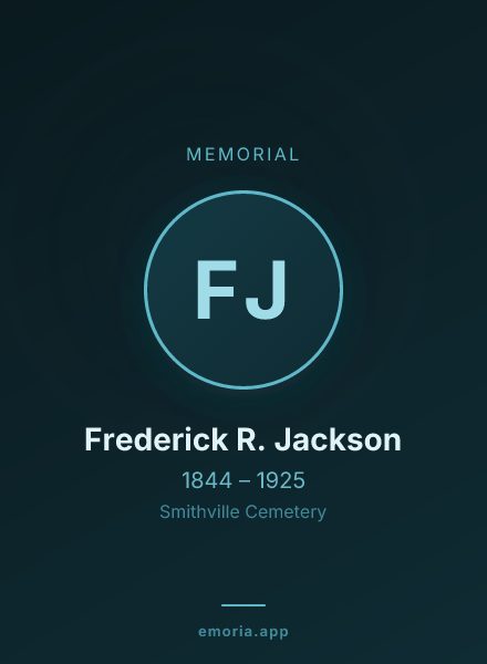 Memorial portrait of Frederick R. Jackson