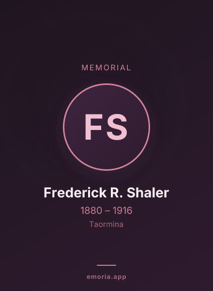 Memorial portrait of Frederick R. Shaler